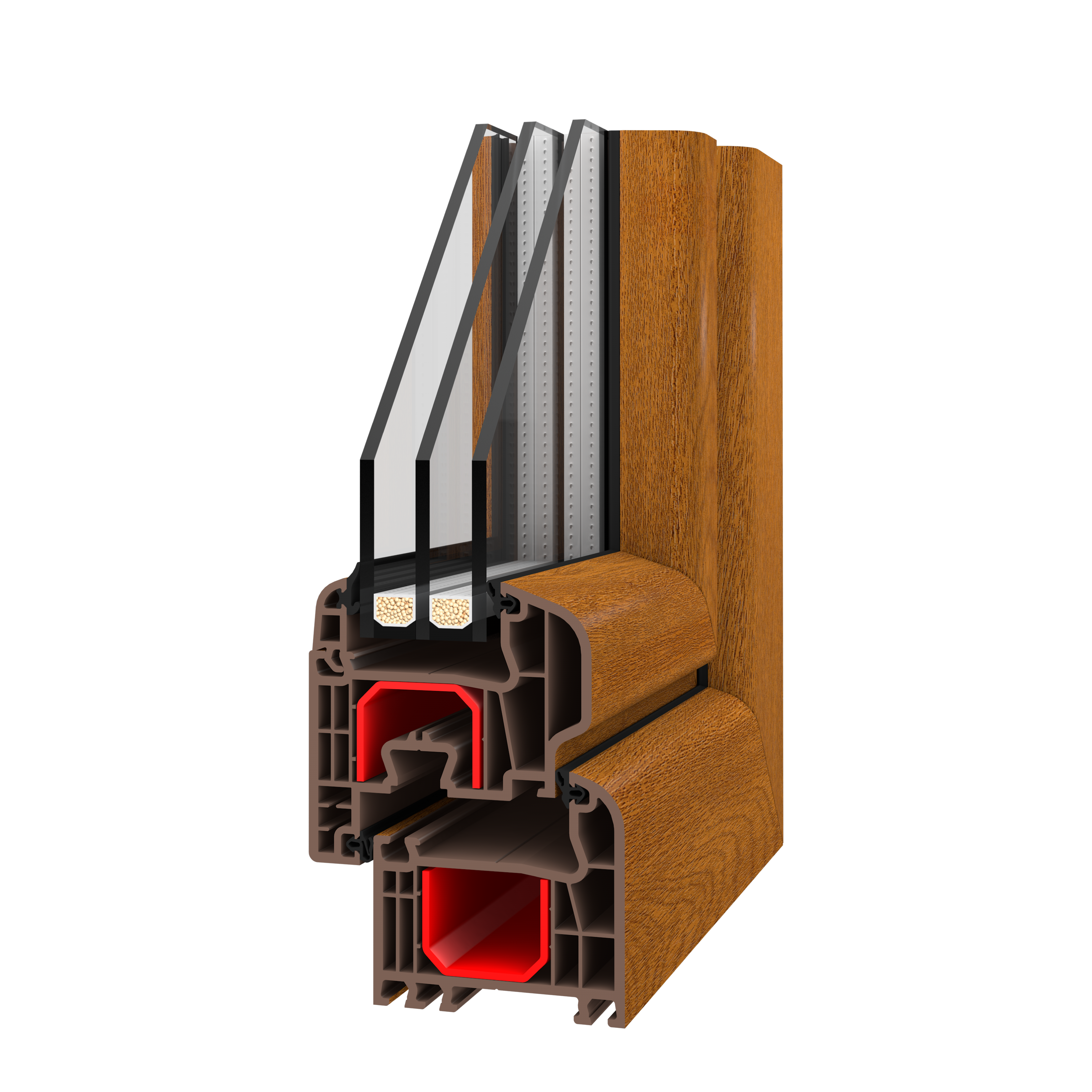 Verglasung Goldene Eiche